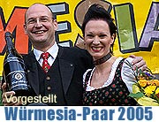 Am 11.11. auf dem Marienplatz vorgestellt: Das Münchner Würmesia Prinzenpaar 2006 - Roy I. und Ea I. (Foto: Martin Schmitz)